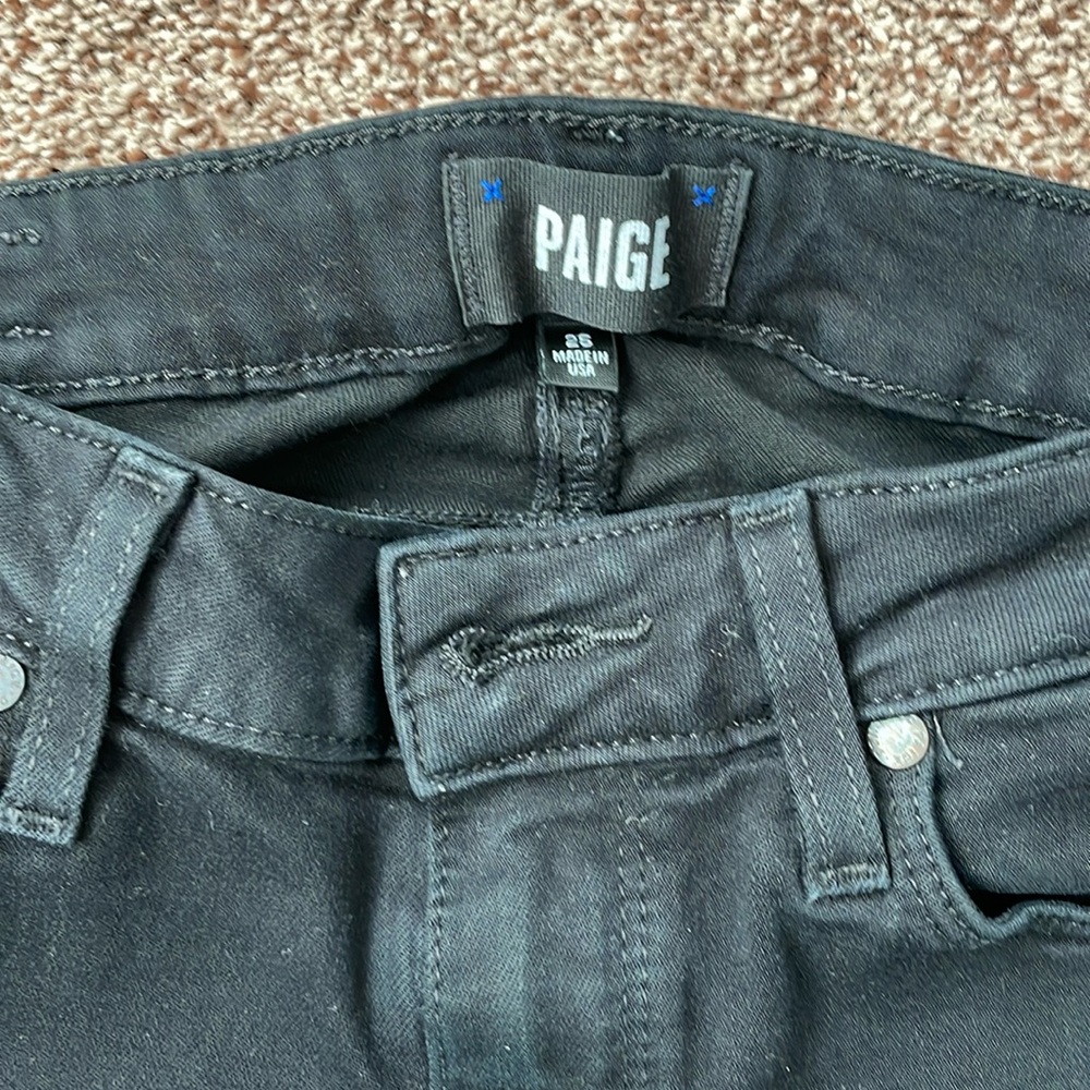 Size 25 black slim jeans. Great condition